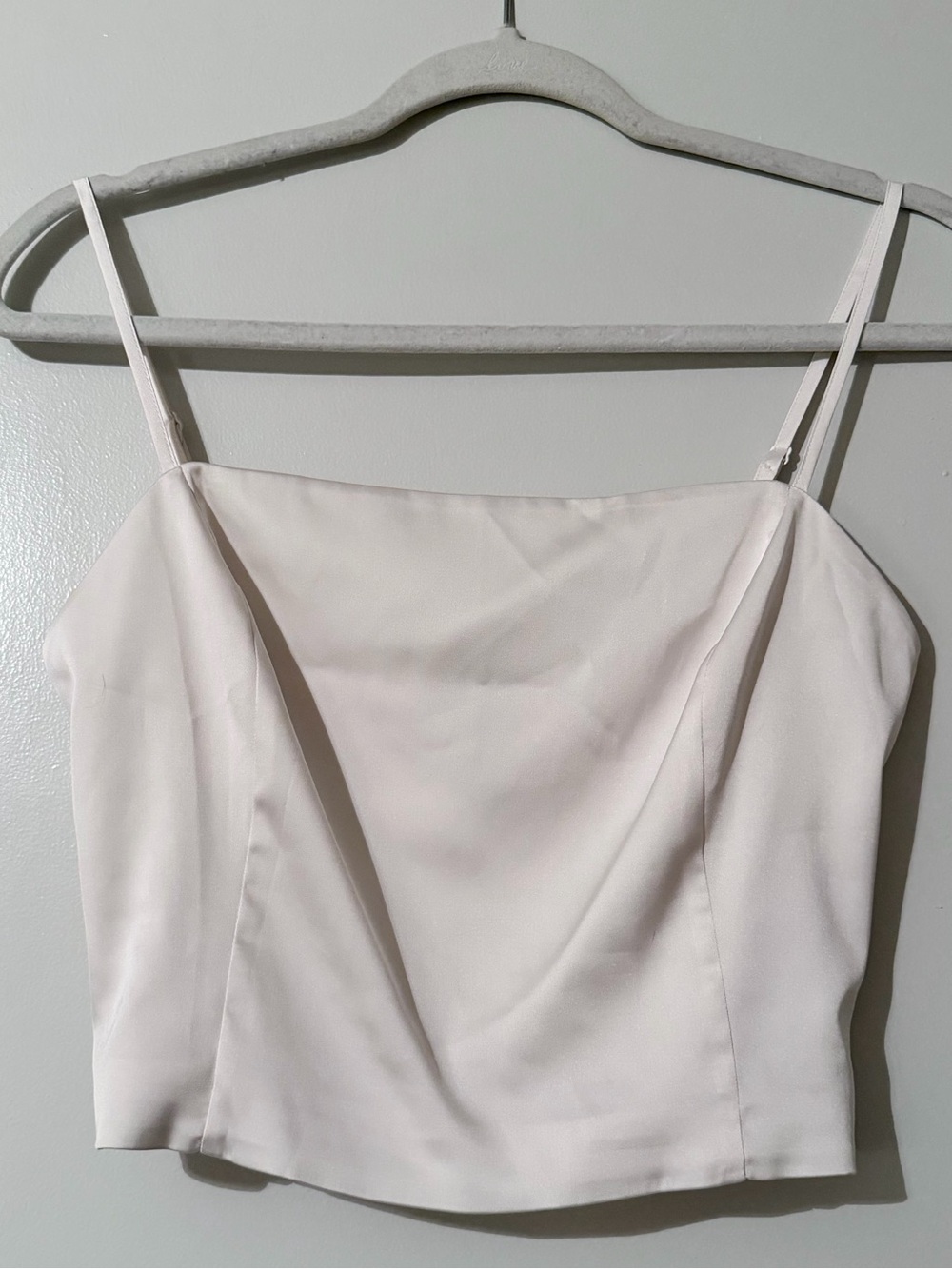 Sunday Best Satin Spaghetti Strap Crop Top